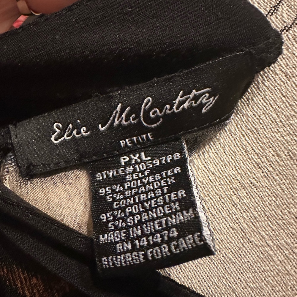 Elie McCarthy Animal Print Asymmetrical Midi Dress EUC - Picture 6 of 7